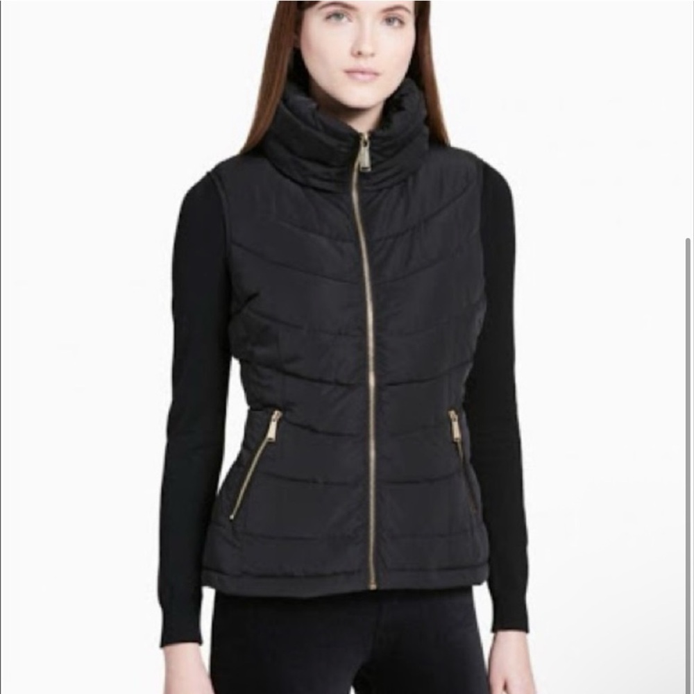 Calvin Klein Black Vest with Silver Zipper